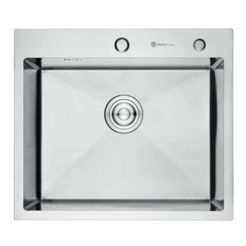 Мойка для кухни врезная DEEP LAKE DL-36050 хром из нержавеющей стали с PVD покрытием, 60*50 см с сифоном
