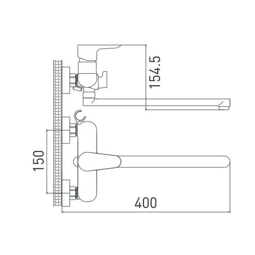 Смеситель для ванны GROSS AQUA Space 7515288C-35L(F)