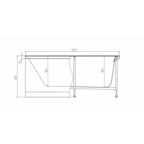Фронтальная панель ALEX BAITLER GARDA с горизонтальным крепежом 160 PF1663H NW