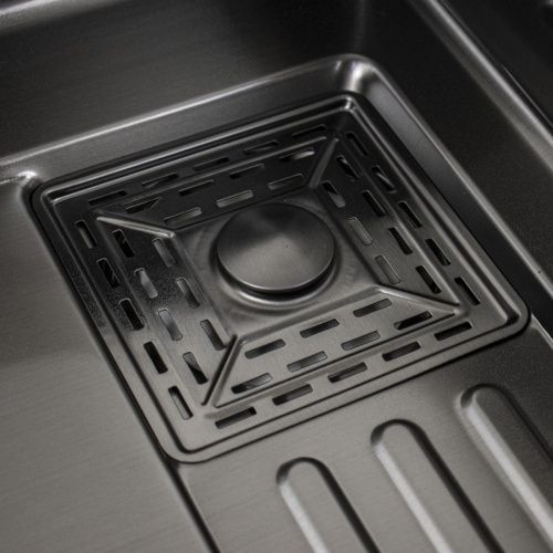 Мойка для кухни врезная FABIA PROFI 65503G(B) графит из нержавеющей стали, 65*50 см с сифоном, коландером