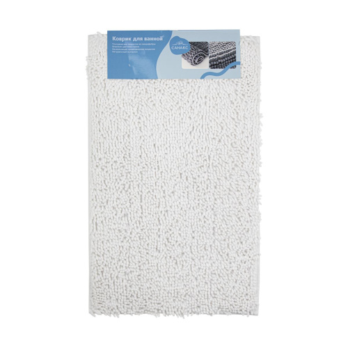 Коврик для ванной Санакс 00409 Moss хлопковый Белый 50х80 см