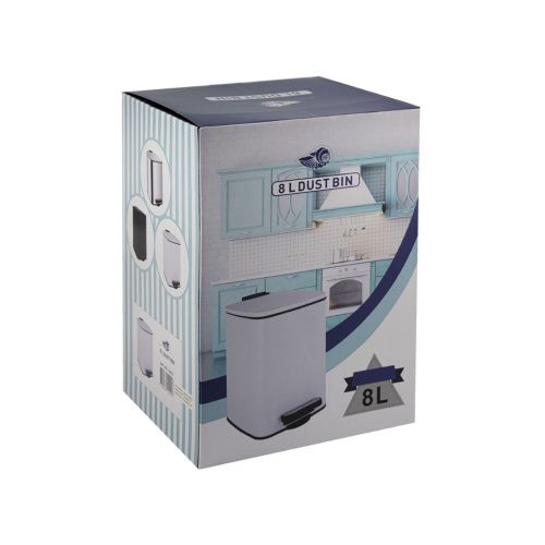 Ведро для мусора Санакс 10818 Белый из нержавеющей стали 8 л