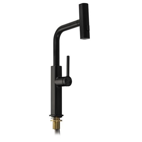 Смеситель для кухни MAGNUS 8262 Черный, вытяжной излив