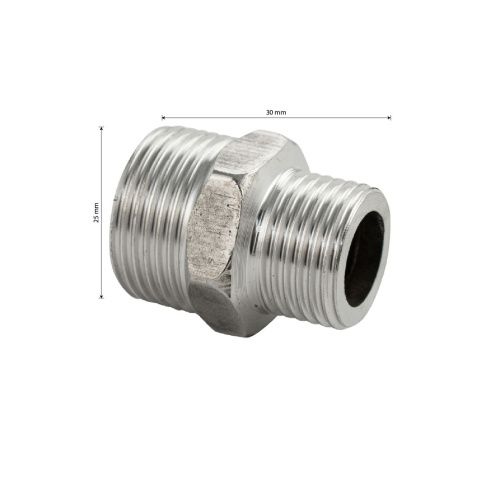 Ниппель МАК переходной 375 1/2 х 3/4, п/п, из нержавеющей стали (50/400)