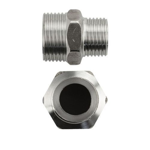 Ниппель МАК переходной 375 1/2 х 3/4, п/п, из нержавеющей стали (50/400)