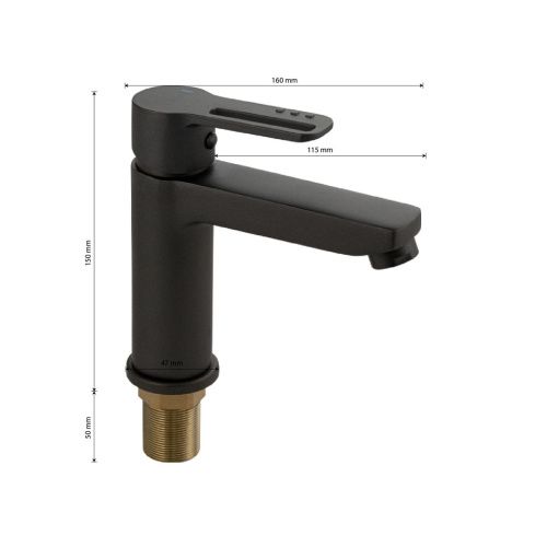 Смеситель для раковины Consul 8930 Графит