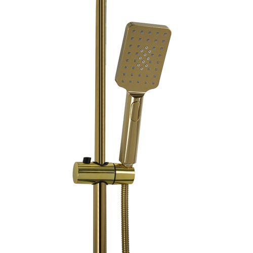Душевая стойка со смесителем Fabia 9875 золото с длинным изливом