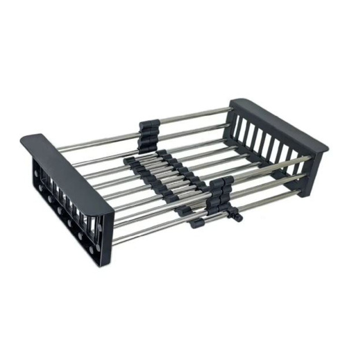 Коландер для кухонной мойки GERHANS K30300B графит из нержавеющей стали/ABC-пластика, 21.5*44*8.8 см раздвижной