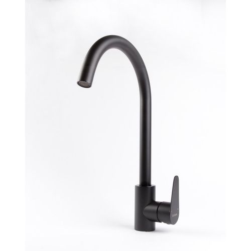 Смеситель для кухни OLIVE'S Olisan ST1007B STEEL черный из нержавеющей стали