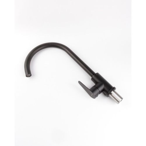 Смеситель для кухни OLIVE'S Olisan ST1007B STEEL черный из нержавеющей стали