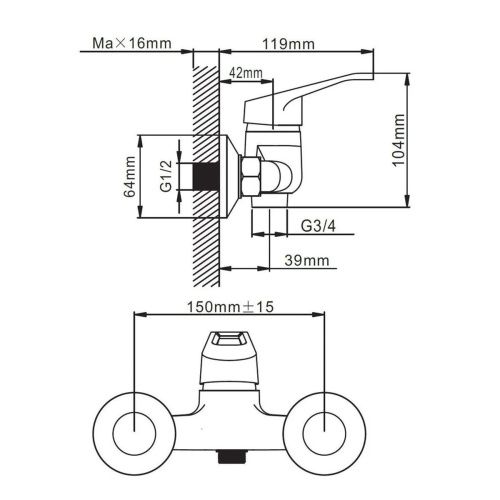 Смеситель для душа Эверест B20-028