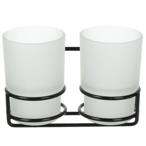 Стакан двойной настенный Potato P29-6 черный