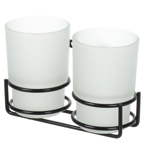 Стакан двойной настенный Potato P29-6 черный