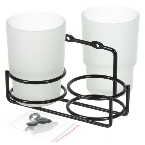 Стакан двойной настенный Potato P29-6 черный