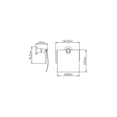 Держатель настенный для туалетной бумаги с крышкой Potato P1803BL чёрный
