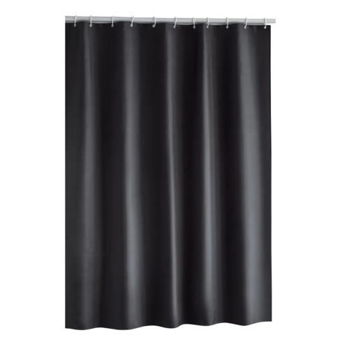 Штора для ванной 180х180 см Potato P8873 черная (1/10)
