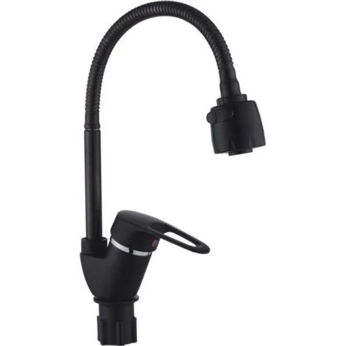 Смеситель для кухни Эверест B58-0266 гибкий излив, черный