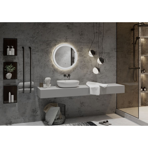 Зеркало D600 Planet White LED ЗЛП4145 с бесконтактным сенсором теплая/холодная подсветка