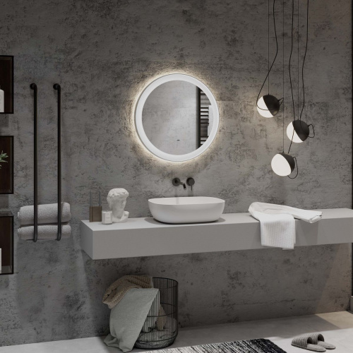 Зеркало D600 Planet White LED ЗЛП4145 с бесконтактным сенсором теплая/холодная подсветка