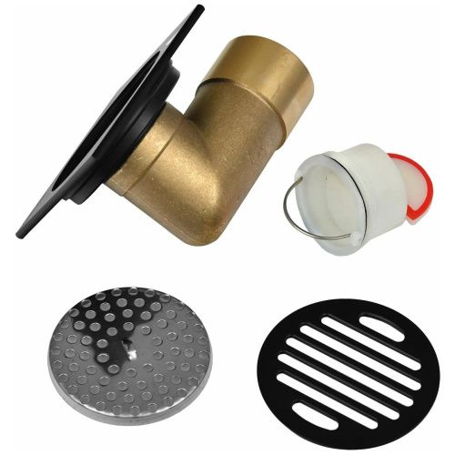 Трап для душа GERHANS K80510B-10 черный c горизонтальным выходом сухой затвор 100х100 мм