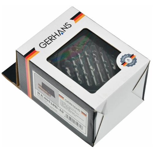 Трап для душа GERHANS K80510B-10 черный c горизонтальным выходом сухой затвор 100х100 мм