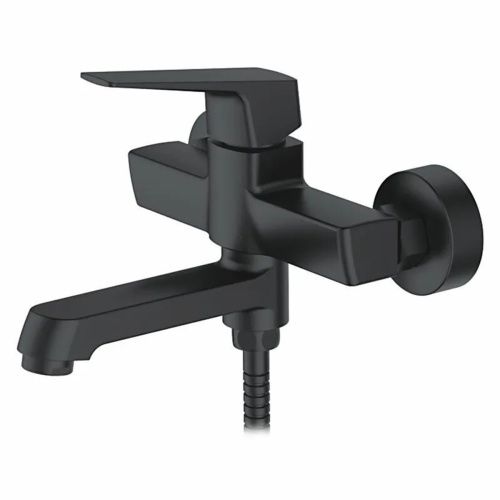 Смеситель для ванны LEDEME L3181B черный с коротким изливом