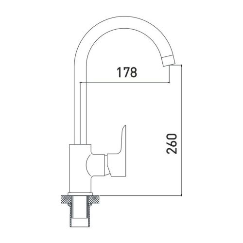 Смеситель GROSS AQUA Space для кухни 3118288C-B02
