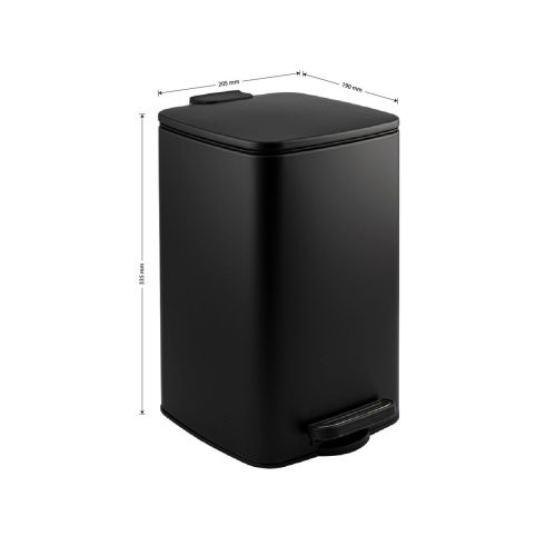 Ведро для мусора Санакс 10828 из нержавеющей стали 8 л, черное