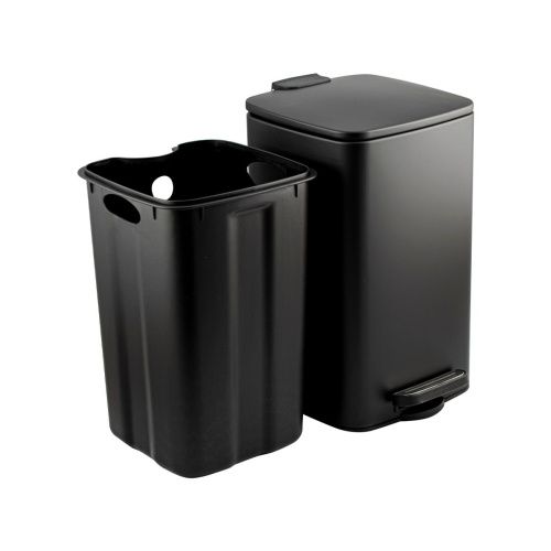 Ведро для мусора Санакс 10828 из нержавеющей стали 8 л, черное