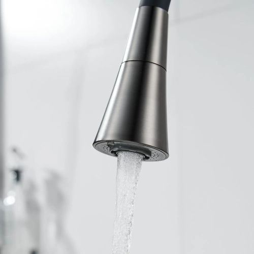 Смеситель для кухни Shevanik S543T-3 гибкий излив, оружейная сталь