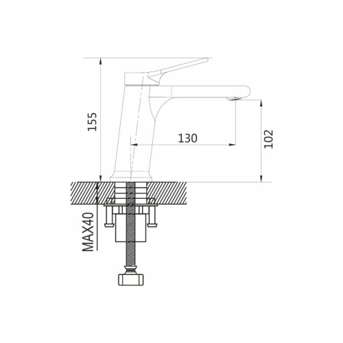 Смеситель для раковины Shevanik S8301 хром