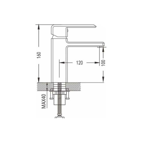 Смеситель для раковины Shevanik S8801H черный