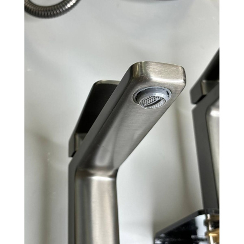 Смеситель для раковины Shevanik S9911T оружейная сталь