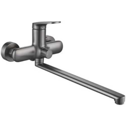 Смеситель для ванны Shevanik S8522T с изливом 35 см, оружейная сталь