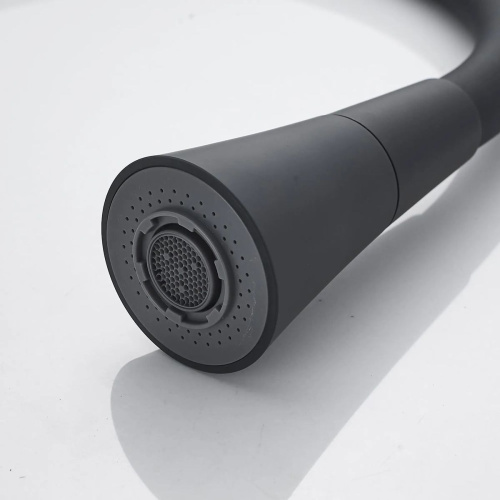 Смеситель для кухни Shevanik S543H-3 гибкий излив, черный