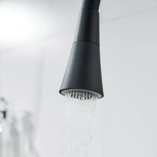 Смеситель для кухни Shevanik S543H-3 гибкий излив, черный