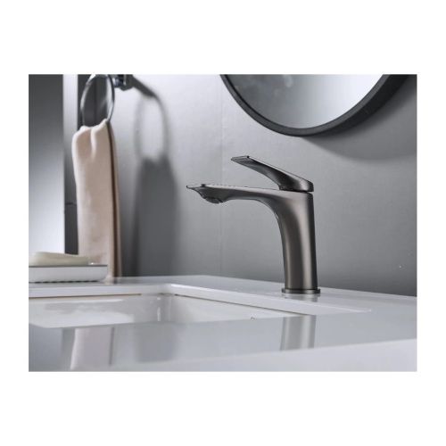 Смеситель для раковины Shevanik S9101T оружейная сталь