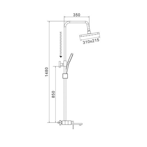 Душевая система Shevanik S6836 хром