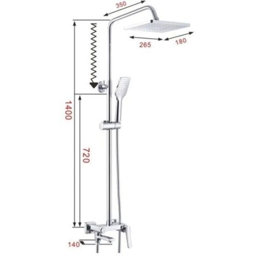 Душевая система Shevanik S9636 хром