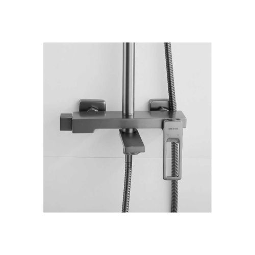 Душевая система Shevanik S6836T оружейная сталь