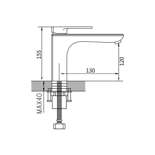 Смеситель для раковины Shevanik S8501 хром