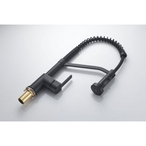 Смеситель для кухни Shevanik S963H гибкий излив, черный