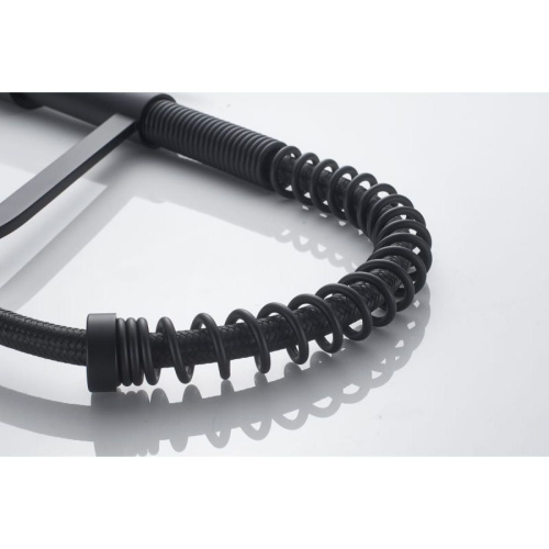 Смеситель для кухни Shevanik S963H гибкий излив, черный