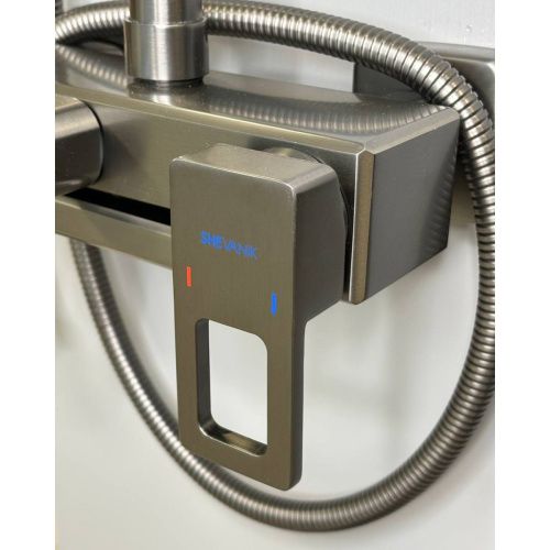 Душевая система Shevanik S8236T оружейная сталь