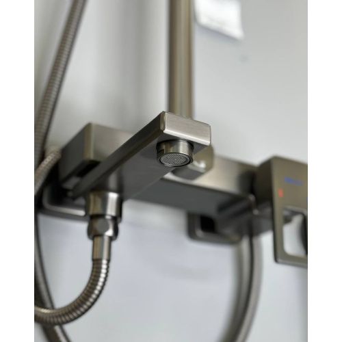 Душевая система Shevanik S8236T оружейная сталь