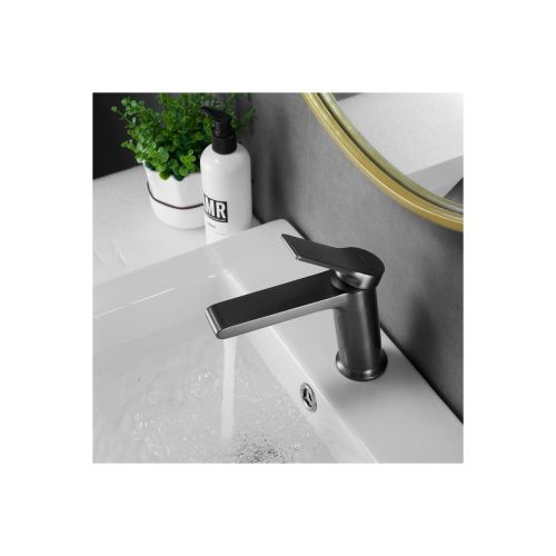 Смеситель для раковины Shevanik S8301T оружейная сталь