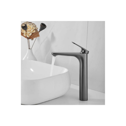 Смеситель для раковины Shevanik S8511T высокий, оружейная сталь