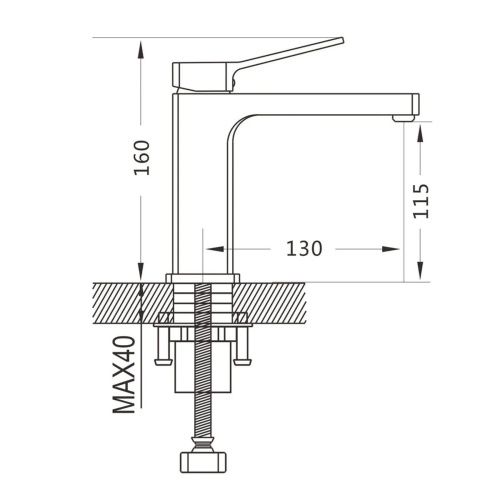 Смеситель для раковины Shevanik S9901 хром