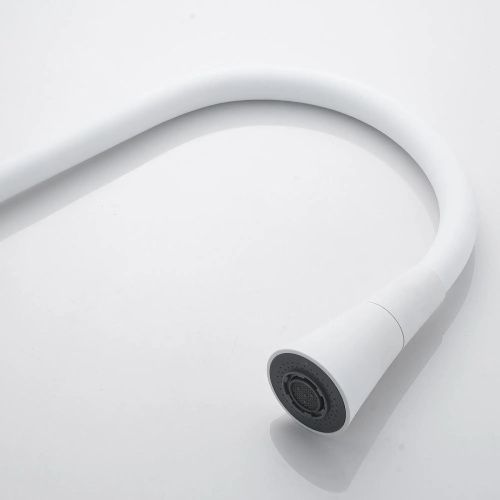 Смеситель для кухни Shevanik S543C-1 гибкий излив, белый