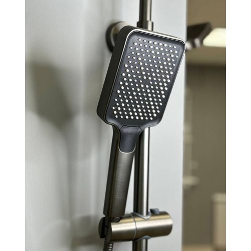 Душевая система Shevanik S9136T оружейная сталь